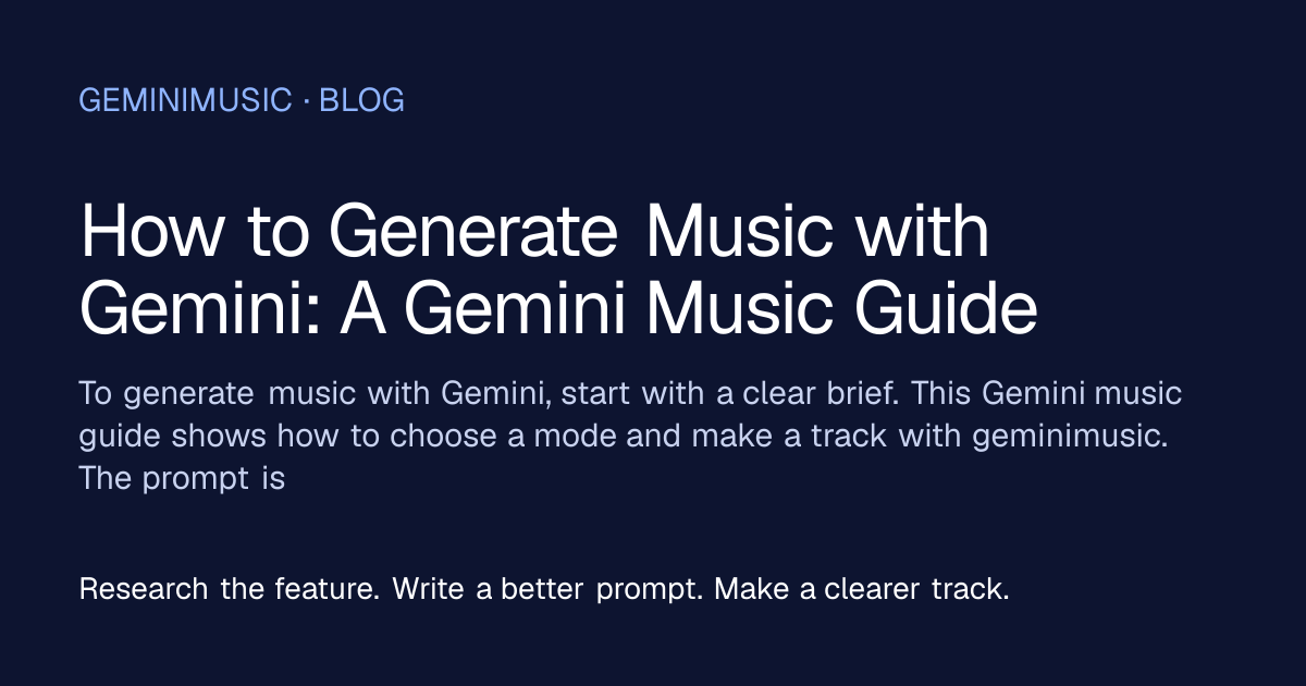 How to Generate Music with Gemini: A Gemini Music Guide article image